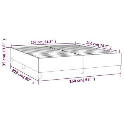 Boxspringframe fluweel donkergroen 160x200 cm