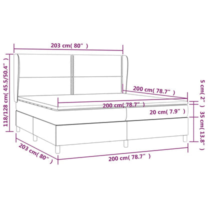 Boxspring met matras stof zwart 200x200 cm