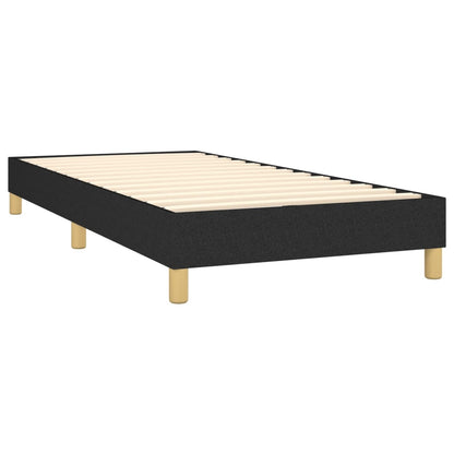 Boxspring met matras stof zwart 90x190 cm