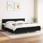 Boxspring met matras stof zwart 200x200 cm