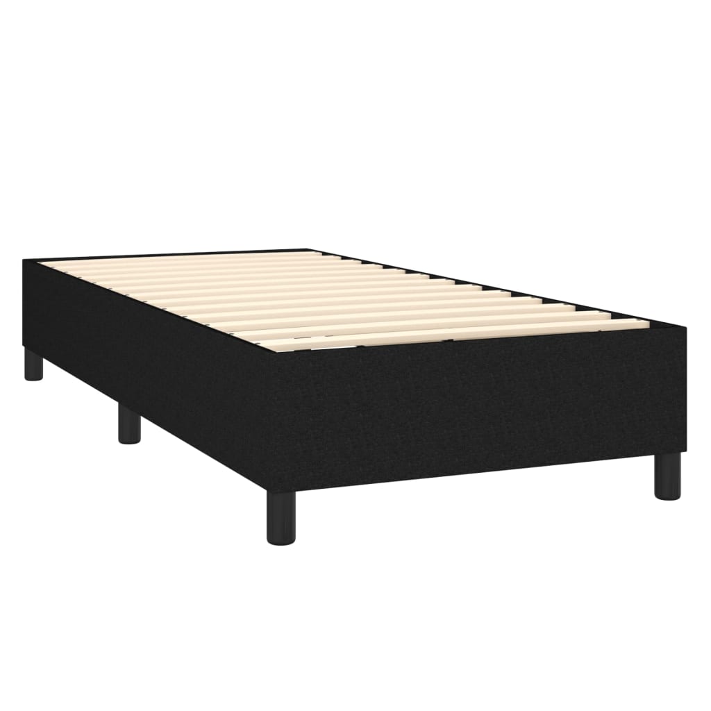 Boxspring met matras stof zwart 90x190 cm