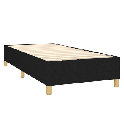 Boxspring met matras stof zwart 90x190 cm