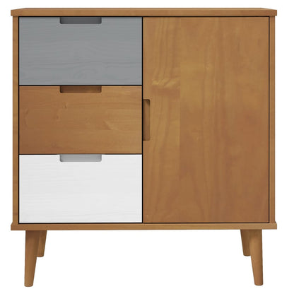 Dressoir MOLDE 76,5x40x80 cm massief grenenhout bruin