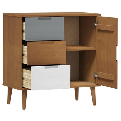 Dressoir MOLDE 76,5x40x80 cm massief grenenhout bruin