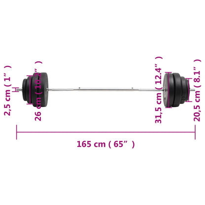 Halter met gewichten 60 kg