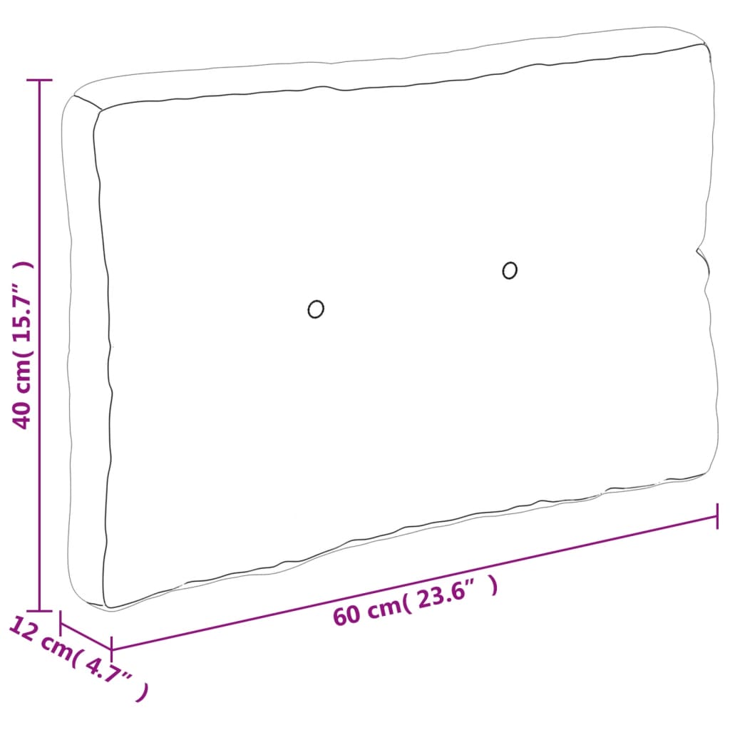 Palletkussen 60x40x12 cm stof bladpatroon