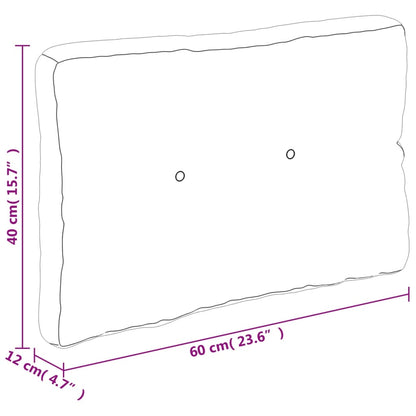 Palletkussen 60x40x12 cm stof bladpatroon