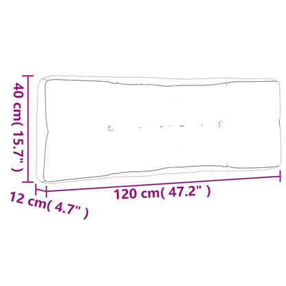 Palletkussens 3 st bladpatroon stof 