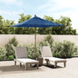 Parasol met houten paal 198x198x231 cm azuurblauw