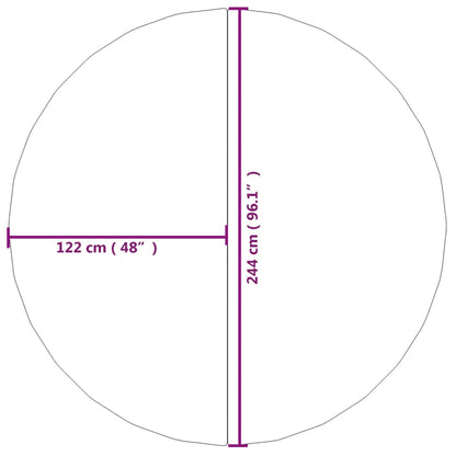 Zwembadgrondzeil Ø244 cm polyester geotextiel lichtgrijs