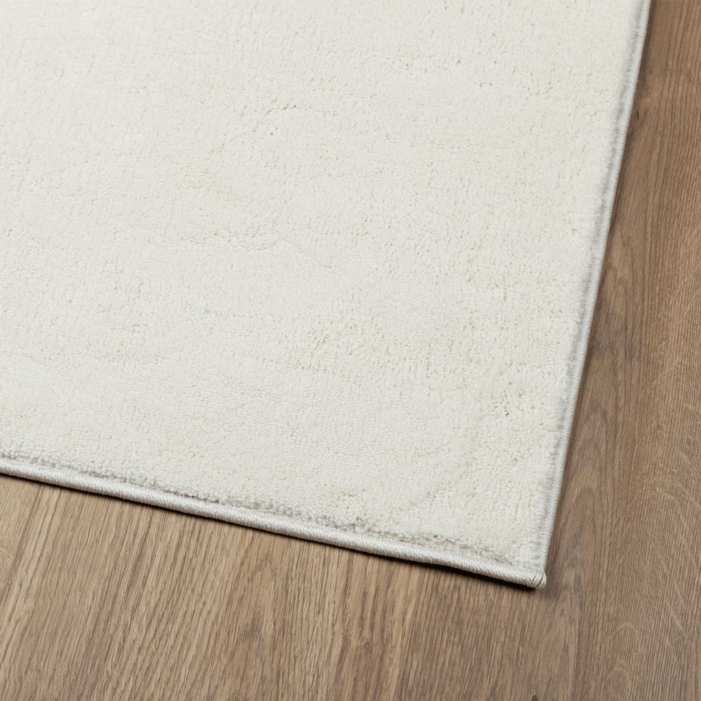 Vloerkleed OVIEDO laagpolig 60x110 cm crèmekleurig