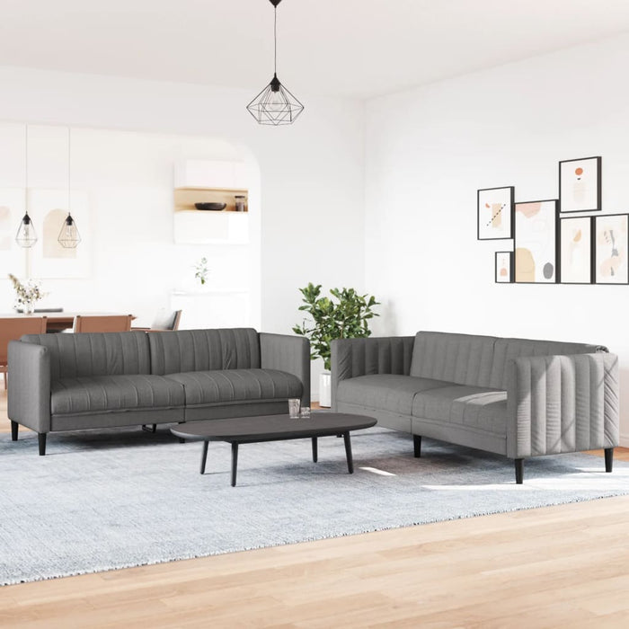 2-delige Loungeset stof taupe