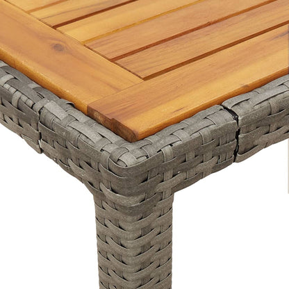 3-delige Tuinset met kussens poly rattan grijs