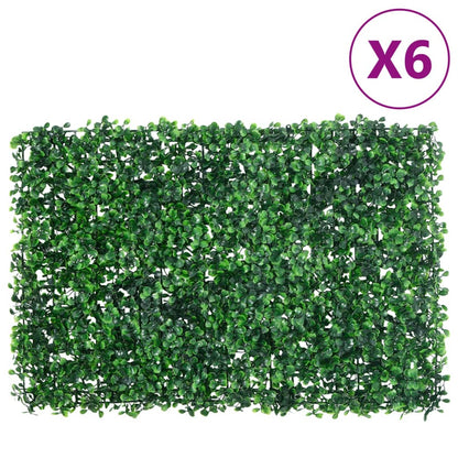  vidaXL Hek met kunstheester 6 st 40x60 cm groen