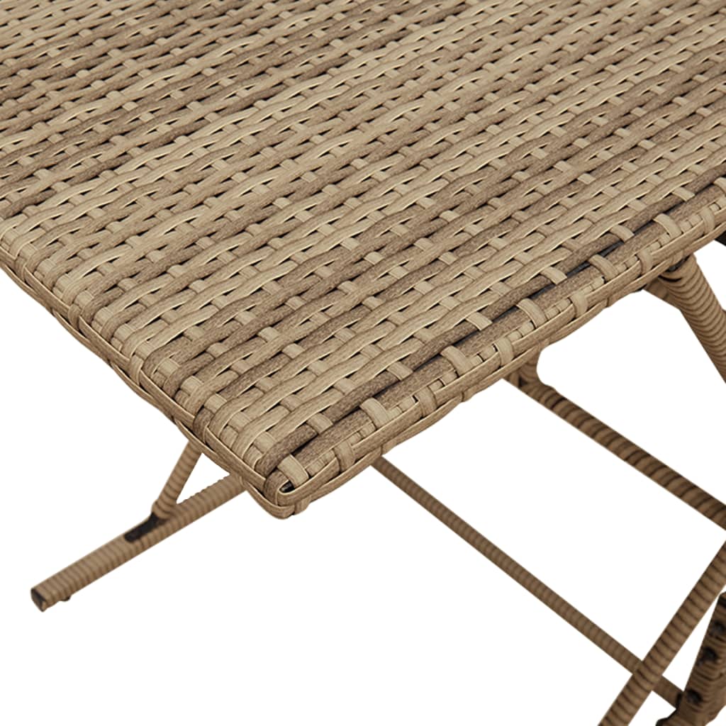 7-delige Tuinset met kussens poly rattan beige