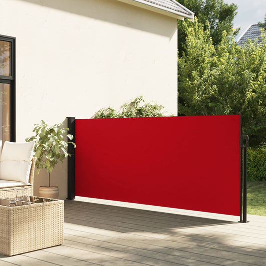 Windscherm uittrekbaar 100x300 cm rood