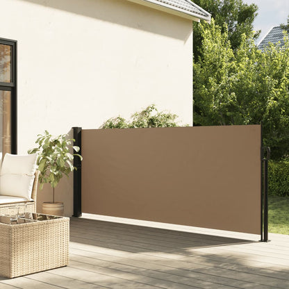 Windscherm uittrekbaar 120x500 cm taupe