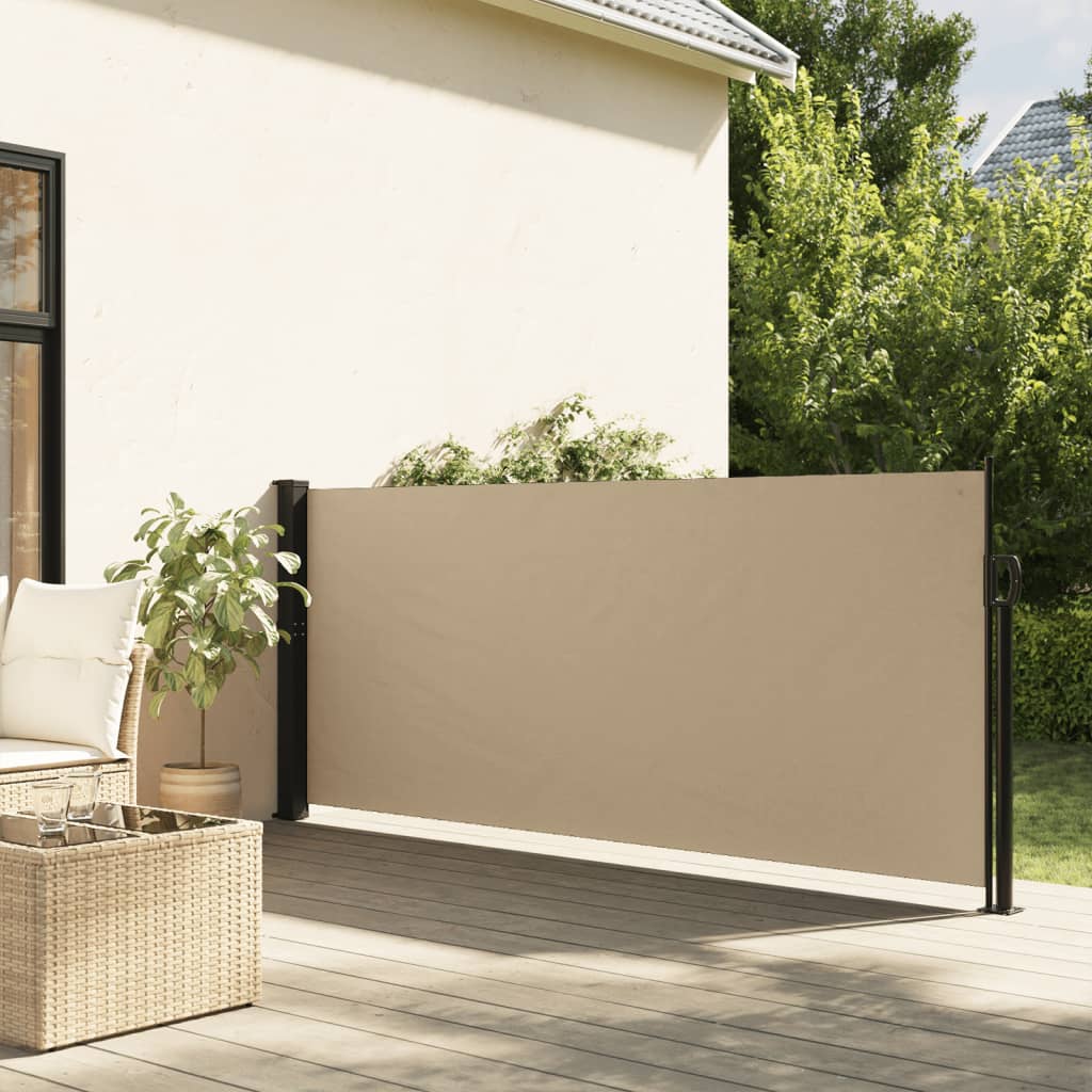 Windscherm uittrekbaar 140x500 cm beige