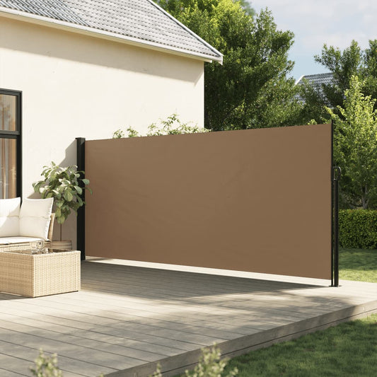 Windscherm uittrekbaar 160x500 cm taupe