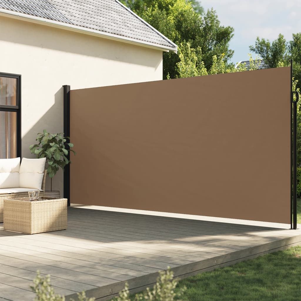 Windscherm uittrekbaar 200x500 cm taupe