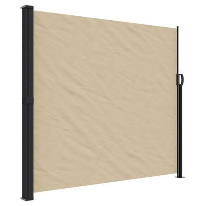 Windscherm uittrekbaar 180x600 cm beige