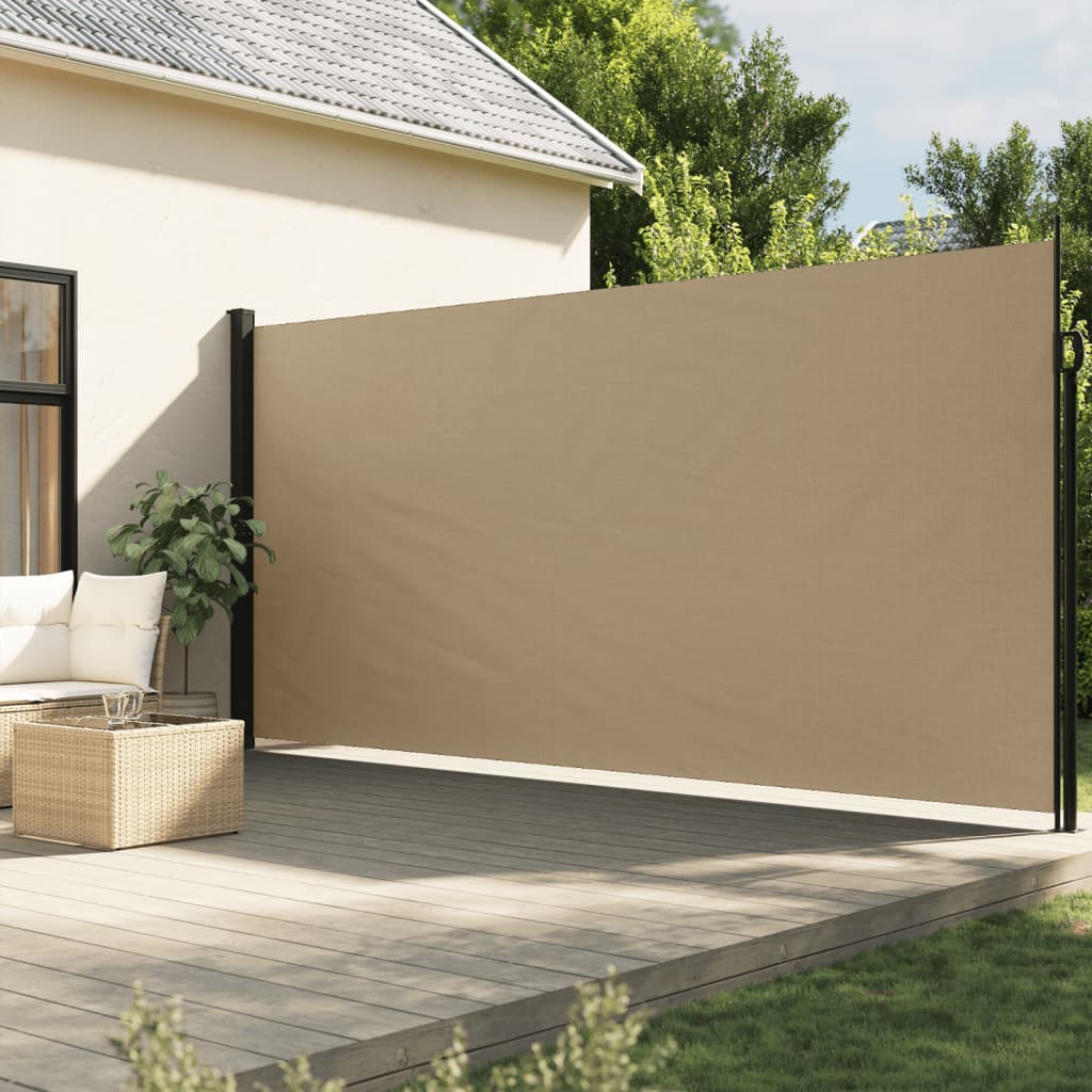 Windscherm uittrekbaar 200x600 cm beige