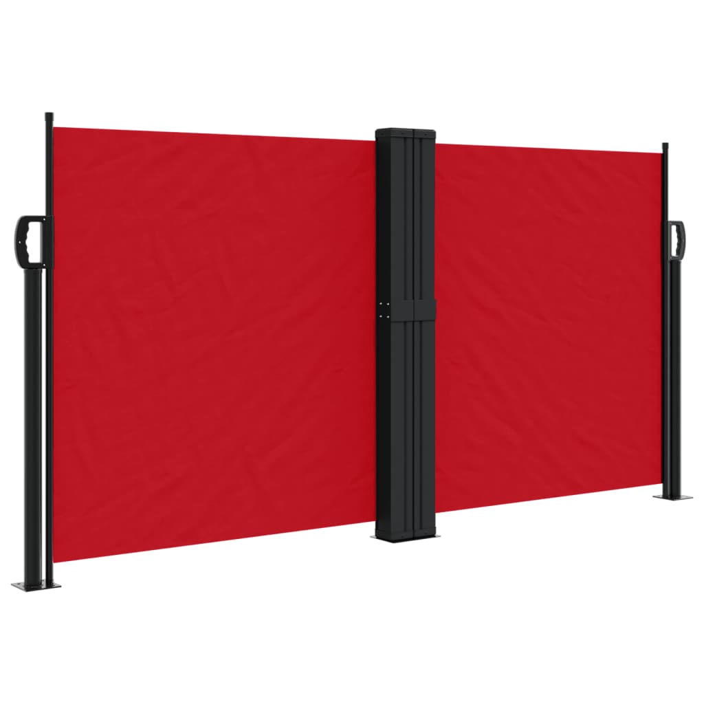 Windscherm uittrekbaar 120x600 cm rood