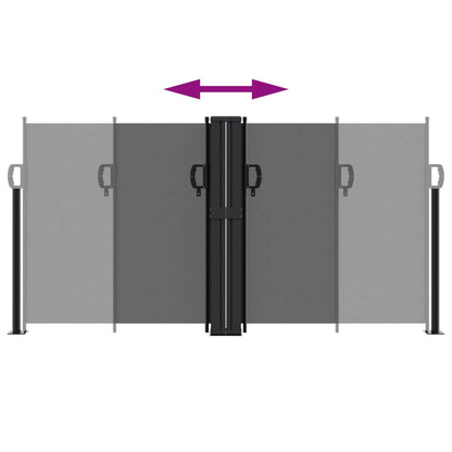 Windscherm uittrekbaar 120x600 cm antraciet