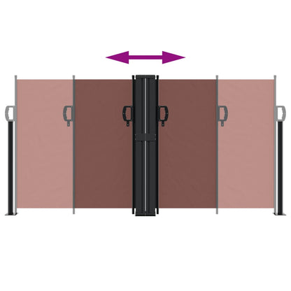 Windscherm uittrekbaar 120x600 cm bruin