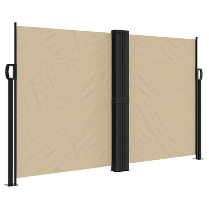 Windscherm uittrekbaar 140x600 cm beige