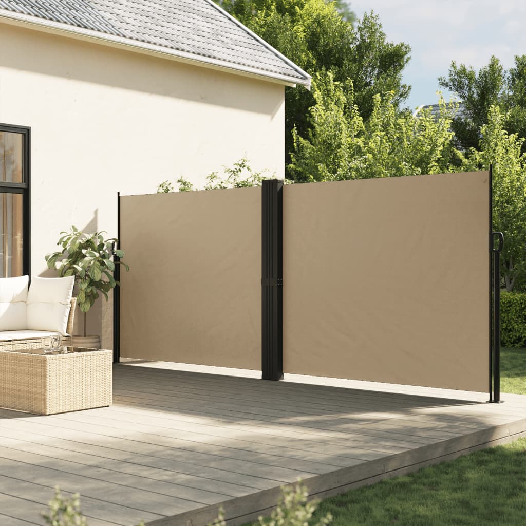 Windscherm uittrekbaar 160x600 cm beige