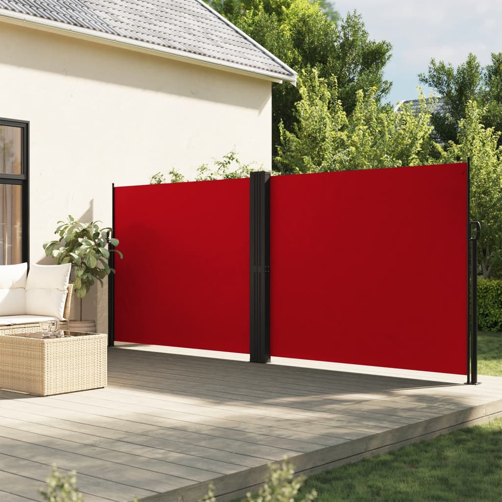 Windscherm uittrekbaar 180x600 cm rood