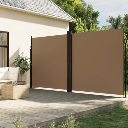 Windscherm uittrekbaar 200x600 cm taupe