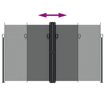 Windscherm uittrekbaar 200x1000 cm antracietkleurig