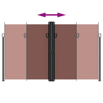 Windscherm uittrekbaar 200x1000 cm bruin