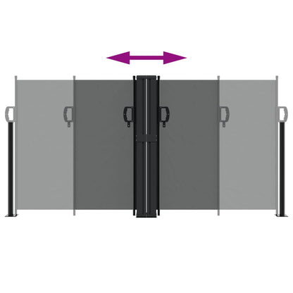 Windscherm uittrekbaar 120x1200 cm antracietkleurig