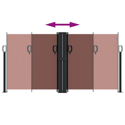 Windscherm uittrekbaar 120x1200 cm bruin
