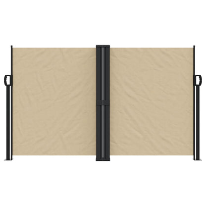 Windscherm uittrekbaar 140x1200 cm beige