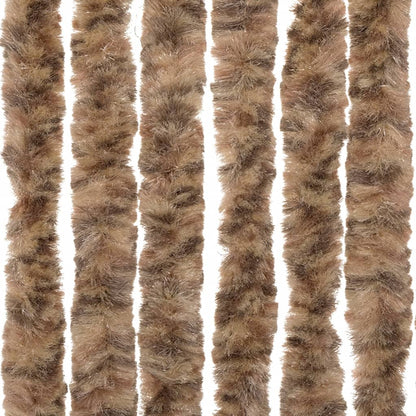 Vliegengordijn 118x220 cm chenille beige en donkerbruin