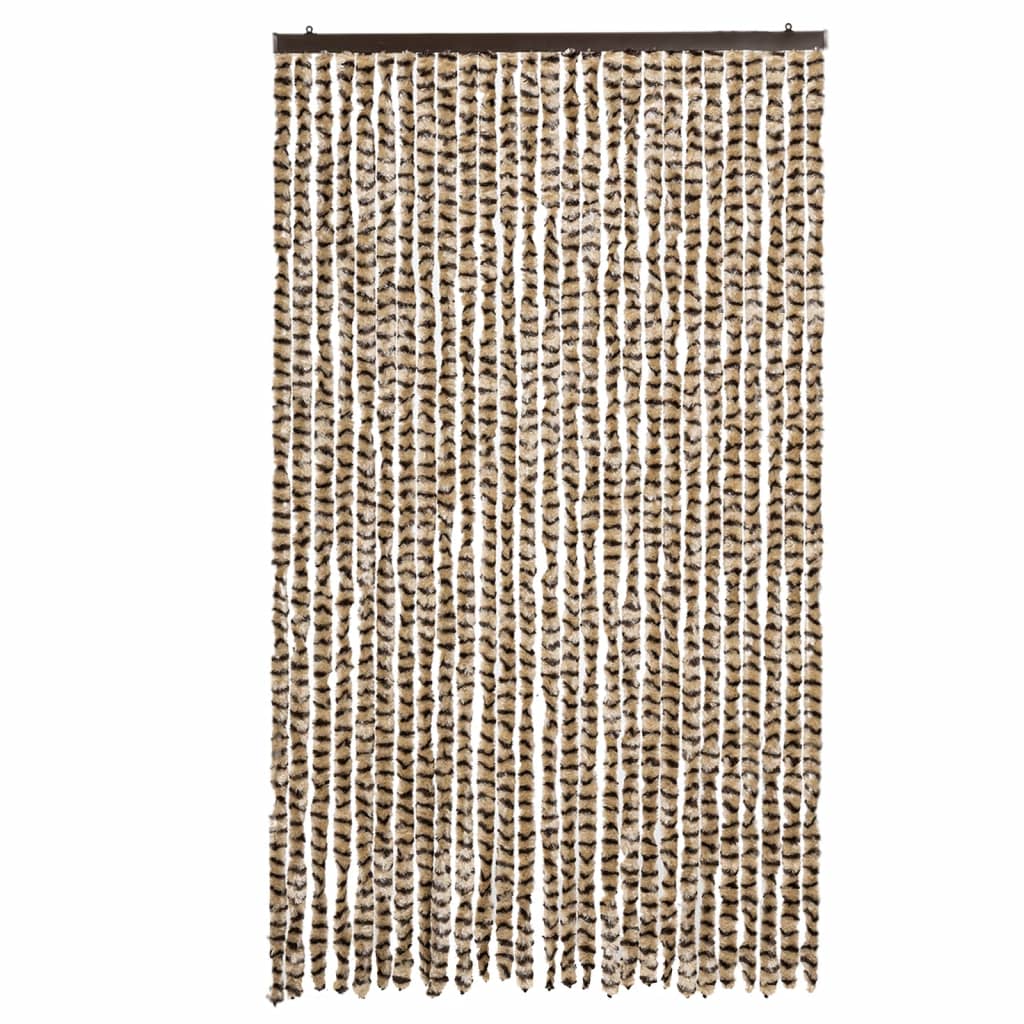 Vliegengordijn 118x220 cm chenille beige en bruin