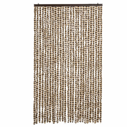 Vliegengordijn 118x220 cm chenille beige en bruin