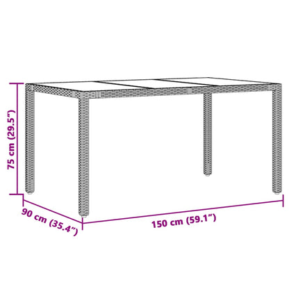 5-delige Bistroset met kussens poly rattan zwart