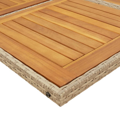 11-delige Tuinset met kussens poly rattan beige