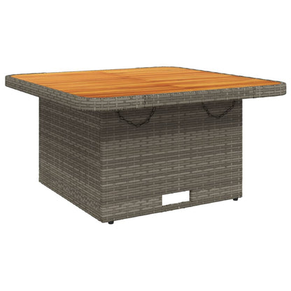 3-delige Tuinset met kussens poly rattan grijs