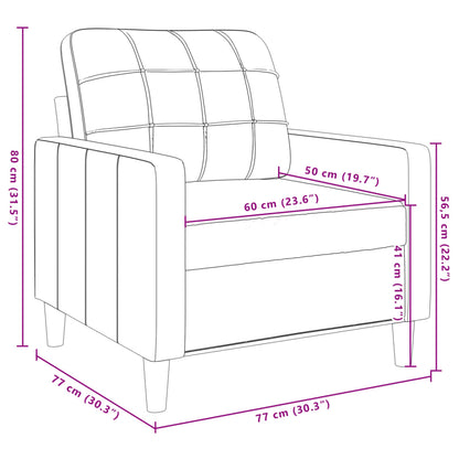 3-delige Loungeset stof crèmekleurig