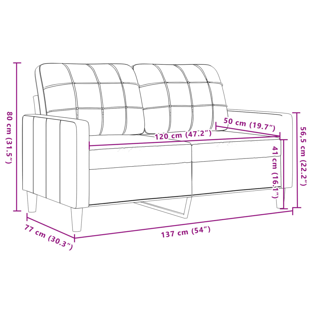 3-delige Loungeset met kussens fluweel geel