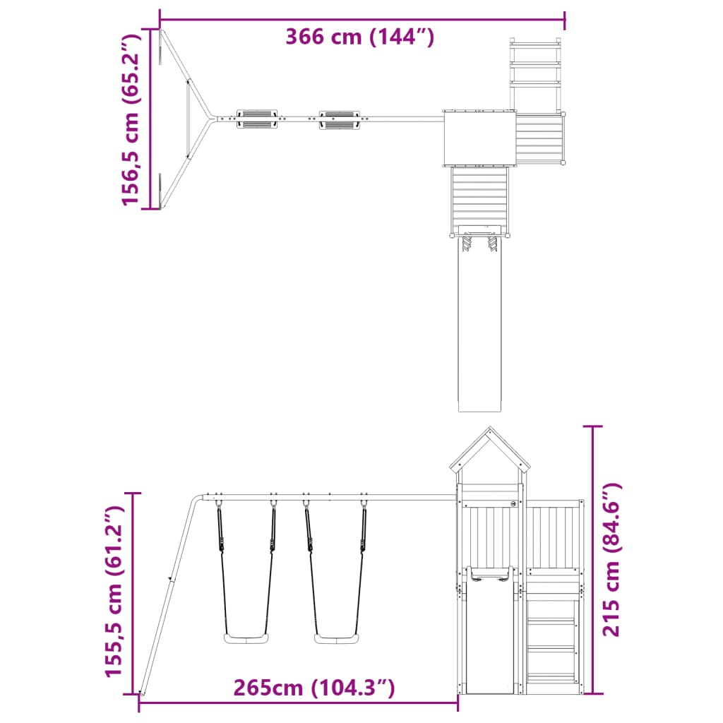 Speelhuis massief douglashout