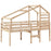 Hoogslaper met bedhuis massief grenenhout 80x200 cm