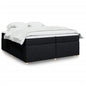 Boxspring met matras stof zwart 200x200 cm