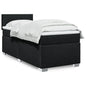 Boxspring met matras stof zwart 90x190 cm